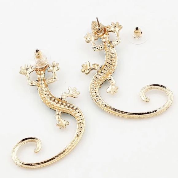 Pave Crystal 🦎Gecko/Lizard🦎 Earrings❣️ - Picture 5 of 5